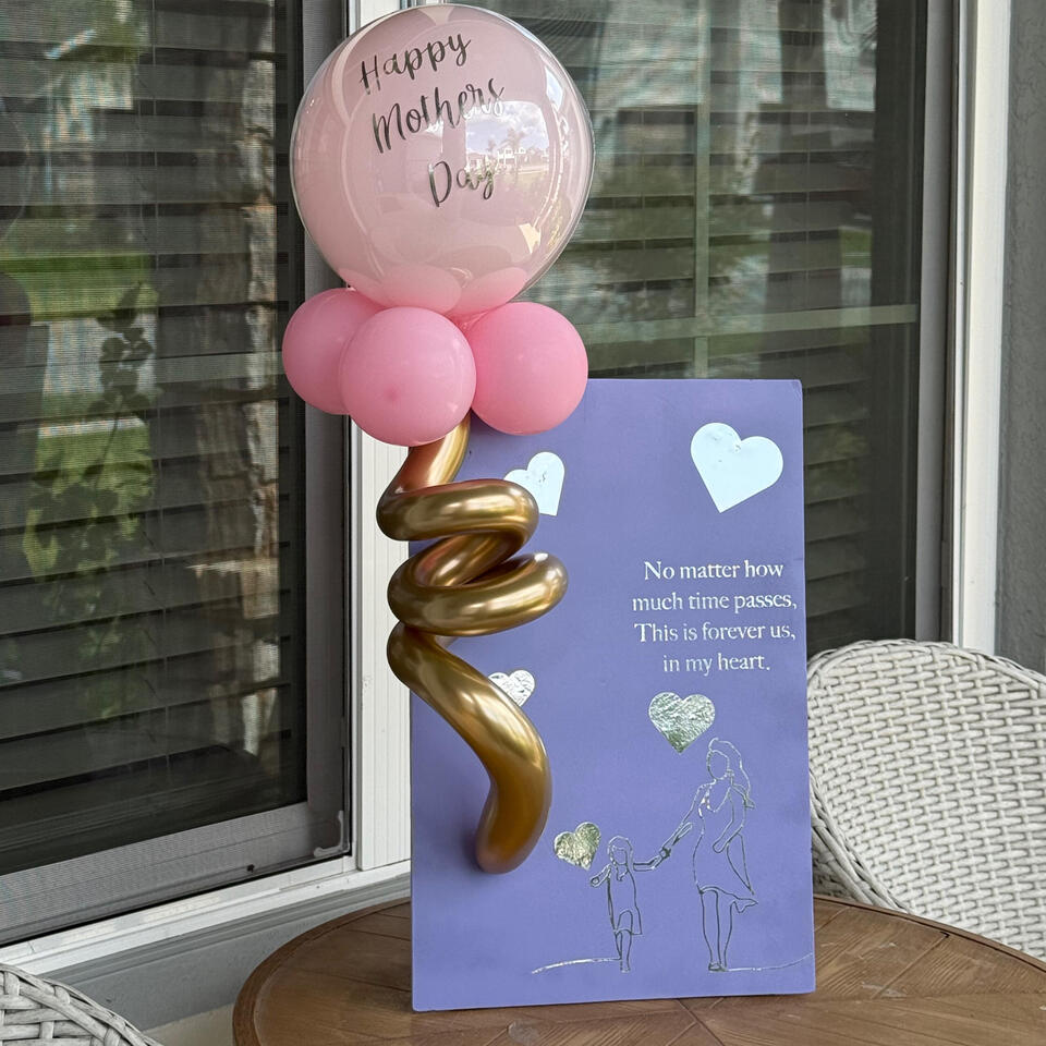 Balloon Card a balloon greeting card with custom happy mother’s day message