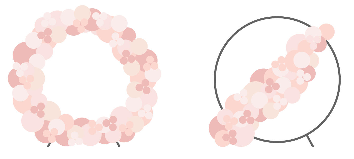 full + swag balloon hoop