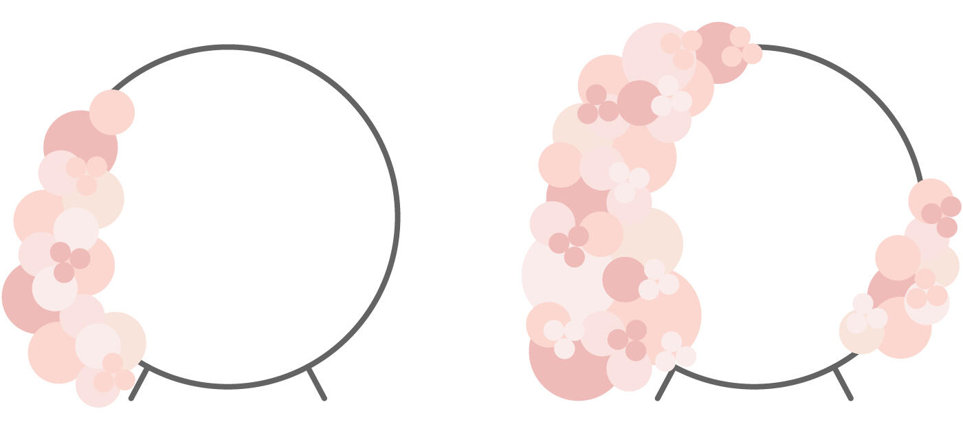 splash + half balloon hoop